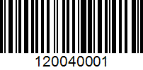 Barcode for 120040001