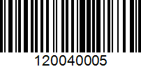 Barcode for 120040005