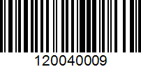 Barcode for 120040009