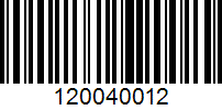 Barcode for 120040012