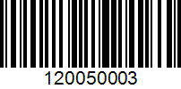 Barcode for 120050003