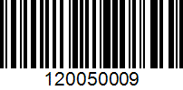 Barcode for 120050009