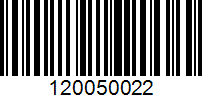 Barcode for 120050022