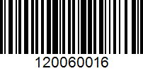 Barcode for 120060016