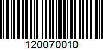 Barcode for 120070010