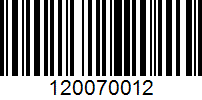 Barcode for 120070012