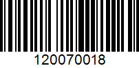 Barcode for 120070018