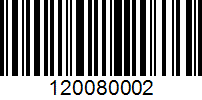 Barcode for 120080002