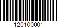 Barcode for 120100001