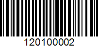 Barcode for 120100002