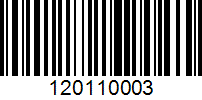 Barcode for 120110003