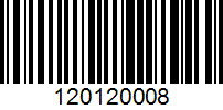 Barcode for 120120008