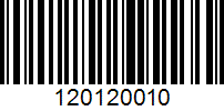 Barcode for 120120010