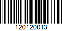 Barcode for 120120013