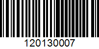 Barcode for 120130007