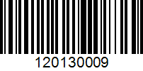 Barcode for 120130009