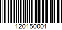 Barcode for 120150001