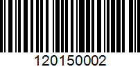 Barcode for 120150002