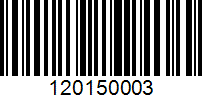 Barcode for 120150003