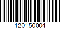 Barcode for 120150004