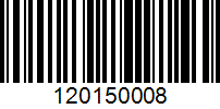 Barcode for 120150008