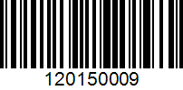 Barcode for 120150009