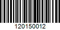 Barcode for 120150012