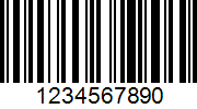 Barcode for 1234567890