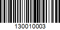 Barcode for 130010003