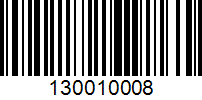 Barcode for 130010008