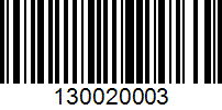 Barcode for 130020003