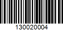 Barcode for 130020004