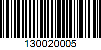 Barcode for 130020005