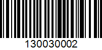 Barcode for 130030002