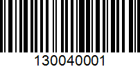 Barcode for 130040001