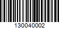 Barcode for 130040002