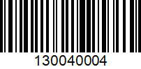Barcode for 130040004