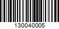 Barcode for 130040005