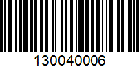 Barcode for 130040006