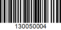 Barcode for 130050004