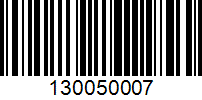 Barcode for 130050007