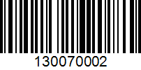 Barcode for 130070002