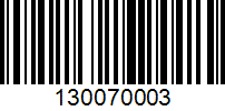 Barcode for 130070003