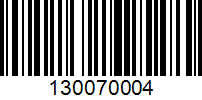 Barcode for 130070004