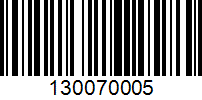 Barcode for 130070005