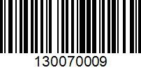 Barcode for 130070009