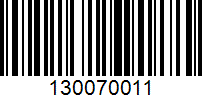 Barcode for 130070011