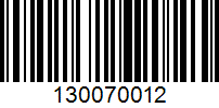 Barcode for 130070012