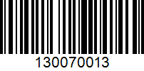 Barcode for 130070013