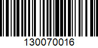Barcode for 130070016